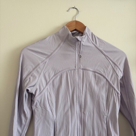 Lululemon Athletic Ribbed Nulu Cropped Define Jacket Lavender Women’s Size 6 - Picture 3 of 10